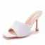 Chic / Beautiful White Cocktail Party Pearl Rhinestone Womens Sandals 2021 9 cm Stiletto Heels Open / Peep Toe Sandals