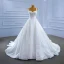 High-end White Glitter Wedding Dresses 2021 Ball Gown Sleeveless Sequins Rhinestone Spaghetti Straps Cathedral Train Wedding