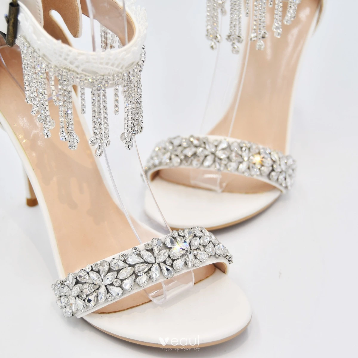 Heel Tassel Pointed Toe Stiletto Low-top Wedding Shoes | Fruugo KR