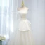 Elegant Ivory Satin Prom Dresses 2021 A-Line / Princess Strapless Sleeveless Backless Bow Prom Floor-Length / Long Formal Dresses