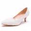 Élégant Blanche En Dentelle Fleur Chaussure De Mariée 2021 5 cm Talons Aiguilles À Bout Pointu Mariage Escarpins Talons Hauts