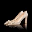 Charming Gold Rhinestone Wedding Shoes 2022 8 cm Thick Heels Pointed Toe Wedding Pumps High Heels