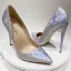 Unusual Silver Laser Cocktail Party Evening Party Pumps 2021 Leather 12 cm Stiletto Heels High Heels 12 cm Heels Pointed Toe Pumps