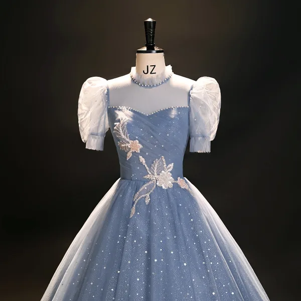 light blue star dress Shooting Star Powder Blue Plunge-Neck Wrap Maxi Dress With Waist Det – Club  L London