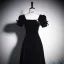 Elegant Black Solid Color Velvet Prom Dresses 2023 A-Line / Princess Square Neckline Short Sleeve Backless Floor-Length / Long Prom Formal Dresses