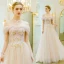 Chic / Beautiful Blushing Pink Evening Dresses  2019 A-Line / Princess Off-The-Shoulder Rhinestone Lace Flower Sleeveless Backless Floor-Length / Long Formal Dresses