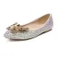 Chic / Beautiful Multi-Colors 2019 Rhinestone Pearl Butterfly Flat Pointed Toe Wedding Shoes