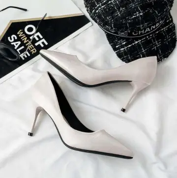 Affordable Office Beige Pumps 2019 7 Cm Stiletto Heels Pointed Toe Pumps