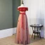 Charmant Rougissant Rose Robe De Soirée 2019 Princesse De l'épaule Cristal En Dentelle Fleur Appliques Manches Courtes Dos Nu Noeud Longue Robe De Ceremonie