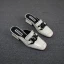 Vintage Weiß Freizeit Pantolette & Flip-Flops 2019 Leder Thick Heels Quadratische Zehe Damenschuhe