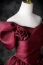 Elegant Burgundy Ball Gown Prom Dresses 2025 Off-The-Shoulder Short Sleeve Backless Floor-Length / Long Prom Formal Dresses