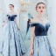 Elegant Ocean Blue Evening Dresses  2019 A-Line / Princess Suede Off-The-Shoulder Lace Flower Sleeveless Backless Floor-Length / Long Formal Dresses