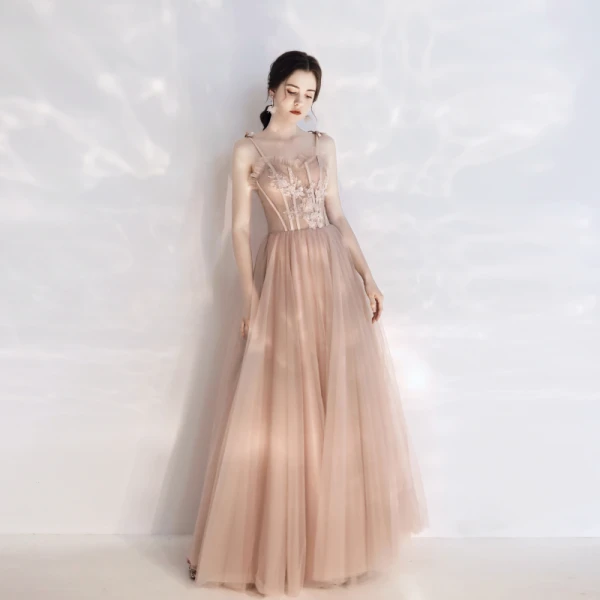 Classy Champagne Prom Dresses 2019 A-Line Princess Spaghetti Straps Beading Pearl Lace Classy Champagne Prom Dresses 2019 A-Line Princess Spaghetti Straps Beading Pearl Lace