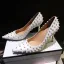 Moderne / Mode Ivoire Soirée Escarpins 2019 Rivet 9 cm Talons Aiguilles À Bout Pointu Escarpins