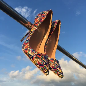 Chic Belle Multi Couleurs Soirée Escarpins 2019 Cuir Verni Floral 12 Cm Talons Aiguilles À Bout Pointu Escarpins