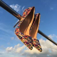 Hermoso Multi-Colors Noche Tacones 2019 Charol Floral 12 cm Stilettos / Tacones De Aguja Punta Estrecha Tacones