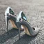 Chic / Beautiful Silver Evening Party Pumps 2019 Patent Leather 11 cm Stiletto Heels Pointed Toe Pumps