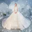 High-end Champagne Wedding Dresses 2019 Ball Gown High Neck Beading Sequins Crystal Lace Flower Sleeveless Backless Royal Train