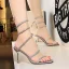 Charmant Argenté Soirée Chaussures Femmes 2019 Faux Diamant 8 cm Talons Aiguilles Peep Toes / Bout Ouvert Talons Hauts