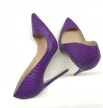 Chic Beautiful Grape Evening Party Pumps 2019 Polyester Patent Leather 12 Cm Stiletto Heels Pointed Toe Pumps