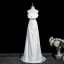 Schlicht Ivory / Creme Abendkleider 2025 A Linie Bandeau Ärmellos Rückenfreies Lange Abend Festliche Kleider