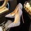 Sparkly Sølv Aften Pumps 2019 Paljetter 12 cm Stiletthæler Spisse Pumps