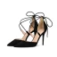 Charmant Schwarz Abend Damenschuhe 2019 Knöchelriemen X-Riemen 10 cm Stilettos Spitzschuh Hochhackige
