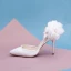 Chic / Beautiful White Evening Party Womens Shoes 2019 Beading Appliques 9 cm Stiletto Heels Pointed Toe High Heels