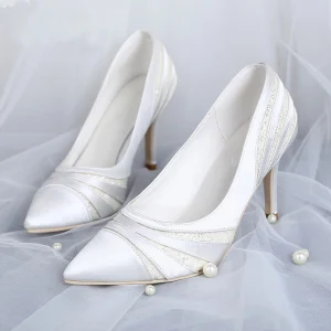 Edles Ivory Creme Abend Pumps 2019 Leder 8 Cm Stilettos Spitzschuh Pumps