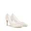 Charming Ivory Evening Party Pumps 2019 Leather Satin Lace Rhinestone 8 cm Stiletto Heels Pointed Toe Pumps