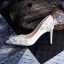 Stylowe / Modne Kość Słoniowa Buty Ślubne 2019 Skórzany Aplikacje Perła Rhinestone 9 cm Szpilki Szpiczaste Ślub Czółenka