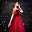 Charmant Rouge Courte Robe De Bal 2020 Princesse Col v profond Paillettes Daim Manches Courtes Thé Longueur Robe De Ceremonie