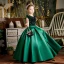 Chic / Beautiful Dark Green Sash Sequins Birthday Flower Girl Dresses Ball Gown 2021 Satin Scoop Neck Short Sleeve Floor-Length / Long
