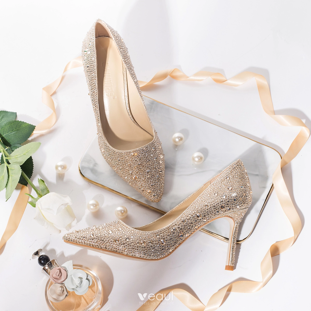 ieena for mac duggal gold dress Maringa women's gold leather ballet flats with laces