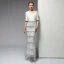 Sexy Ivory / Creme Abendkleider 2020 Meerjungfrau One-Shoulder Pailletten Perlenstickerei Quaste 1/2 Ärmel Rückenfreies Lange Festliche Kleider