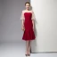 Chic / Beautiful Red Homecoming Graduation Dresses 2020 Trumpet / Mermaid Short Sleeve V-Neck Backless Knee-Length Formal Dresses