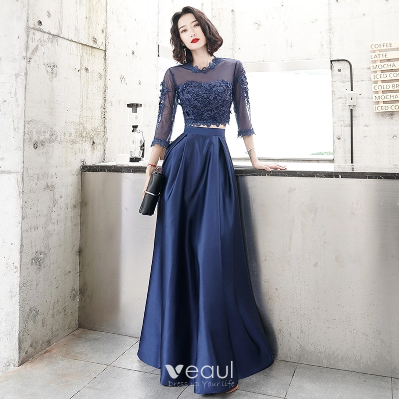 Gorgeous Navy Deep Blue Wedding Ball Gown Evening Dress With Crystal Bead  Applique. Choice of Colours - Etsy | Vestidos elegantes para graduacion,  Vestidos para quinceaños, Vestido de gala