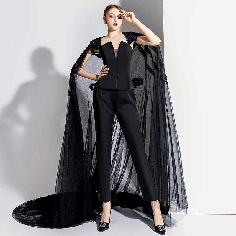 green emerald velvet dress 2026 Mother of The Jumpsuit Elegant Women's Ruched Chiffon V-Neck 3/4 Sleeves Formal Guest Evening Gowns Dusty Rose, Dusty Rose main image 0