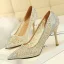 Charmant Doré Soirée Escarpins 2019 Faux Diamant 9 cm Talons Aiguilles À Bout Pointu Escarpins