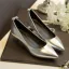 Elegante Silber Abend Pumps 2019 Strass 3 cm Stilettos Low Heel Spitzschuh Pumps