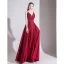 Élégant Couleur Unie Bordeaux Robe De Soirée 2020 Princesse Bretelles Spaghetti Sans Manches Dos Nu Longue Robe De Ceremonie