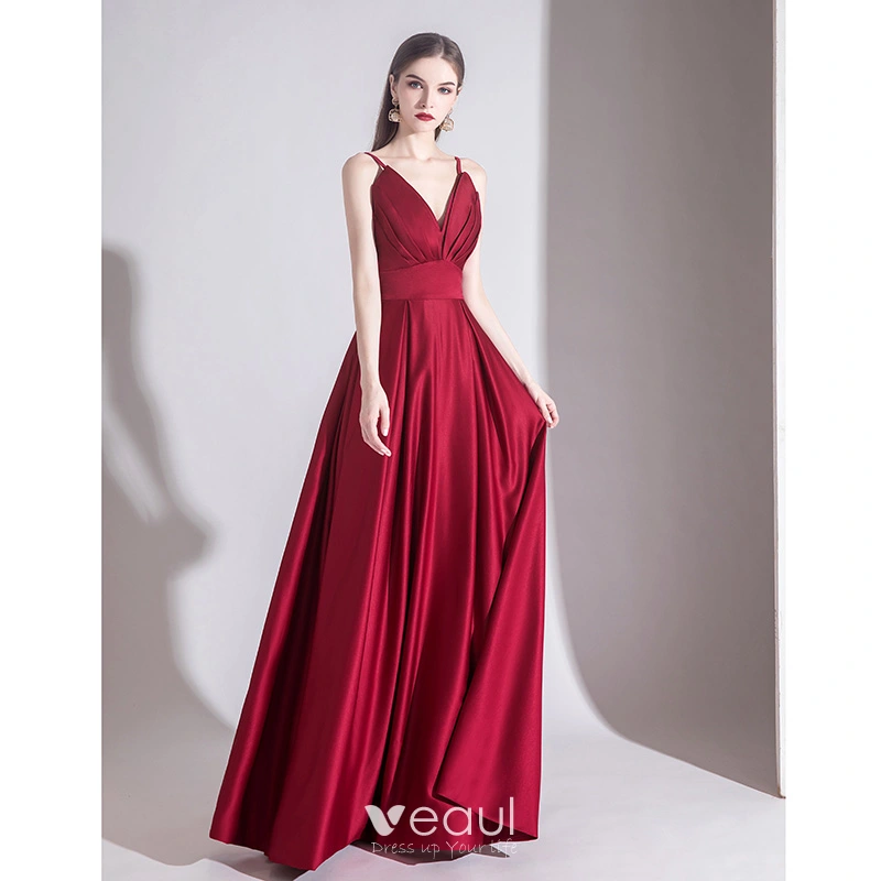 solid burgundy dress Saint + Sofia Size 12-L Women's Burgundy Solid Maxi-Long Sleeve Dress –  Treasures Upscale Consignment main image 0