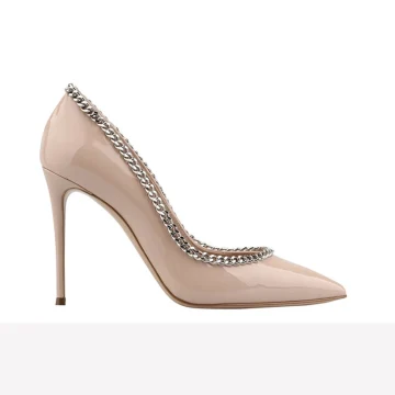 Mode Nude Abend Pumps 2020 Lackleder 10 Cm Stilettos Spitzschuh Pumps