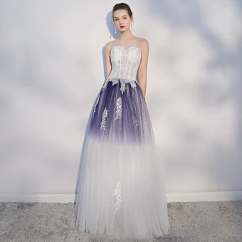 Chic Belle Ivoire Grape Robe De Bal 2018 Princesse En Dentelle Appliques Paillettes Bretelles Spaghetti Dos Nu Sans Manches Longue Robe De Ceremonie