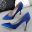 Stijlvolle Koninklijk Blauw Avond Pumps 2019 Satijn 10 cm Naaldhakken / Stiletto Spitse Neus Pumps