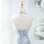 Scintillantes Argenté Paillettes Robe De Soirée 2024 Trompette / Sirène Titulaire Sans Manches Dos Nu Train De Balayage Soirée Robe De Ceremonie