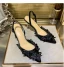 Chic / Belle Noire Promo Noeud Slingbacks Sandales Femme 2021 7 cm Talons Aiguilles À Bout Pointu Sandales Talons Hauts