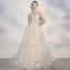 Elegant Champagne Brudekjoler 2018 Prinsesse Blonder Appliques Kjæreste Ryggløse Uten Ermer Domstol Tog Bryllup