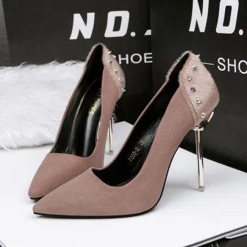 Stilig Brun Casual Pumps 2019 Suede Klinke 10 Cm Stiletthæler Spisse Pumps
