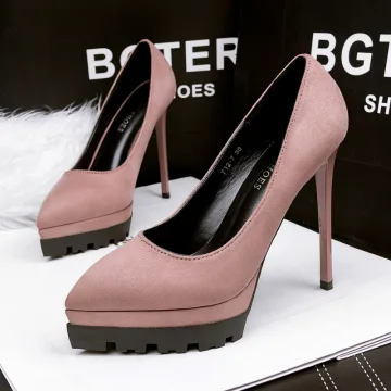 Chic Kaki Bureau Escarpins 2019 Daim 12 Cm Talons Aiguilles À Bout Pointu Escarpins
